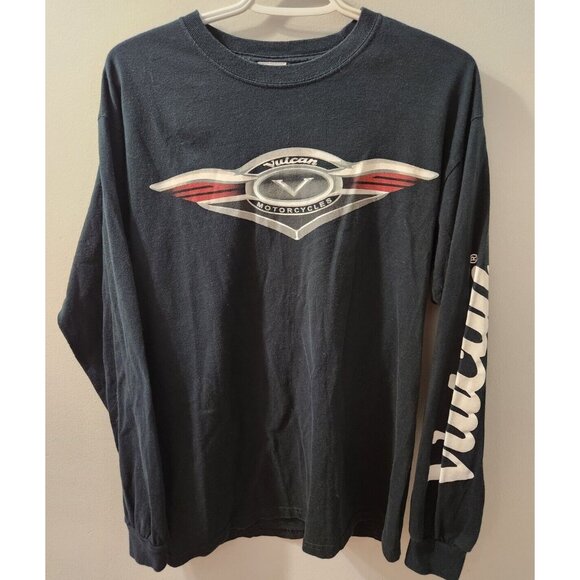 Kawasaki Vulcan Long Sleeves T-Shirt Black Medium - Picture 1 of 10